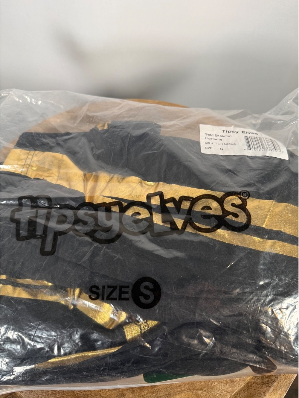 NWT Tipsy Elves Men's Gold Skeleton Costume Size Small - Picture 5 of 11